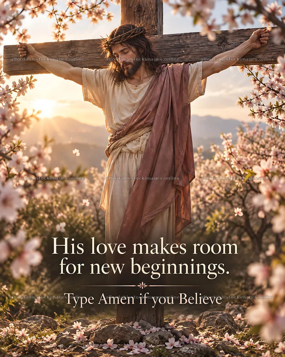 Faith among the blossoms – stock images 7100x8872