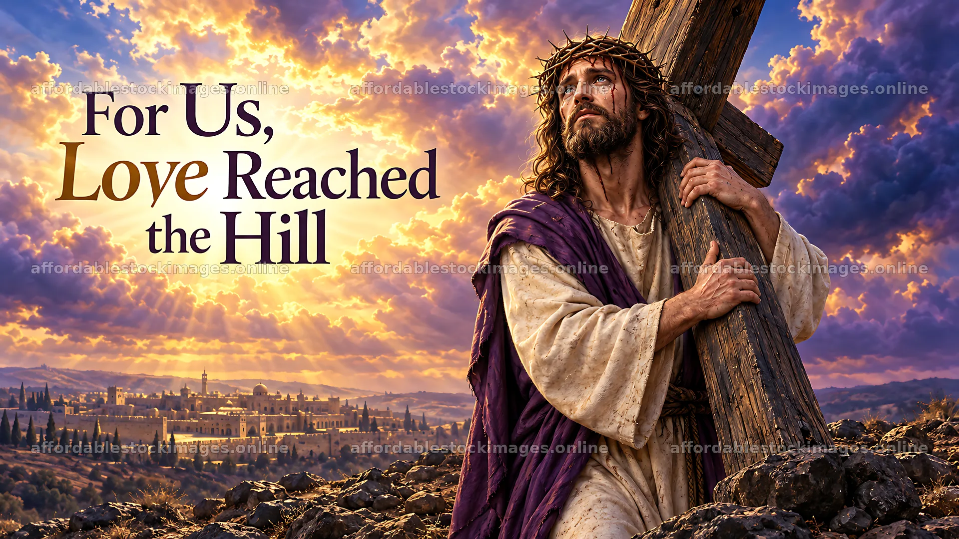 For us, love reached the hill – stock images 10580x5954