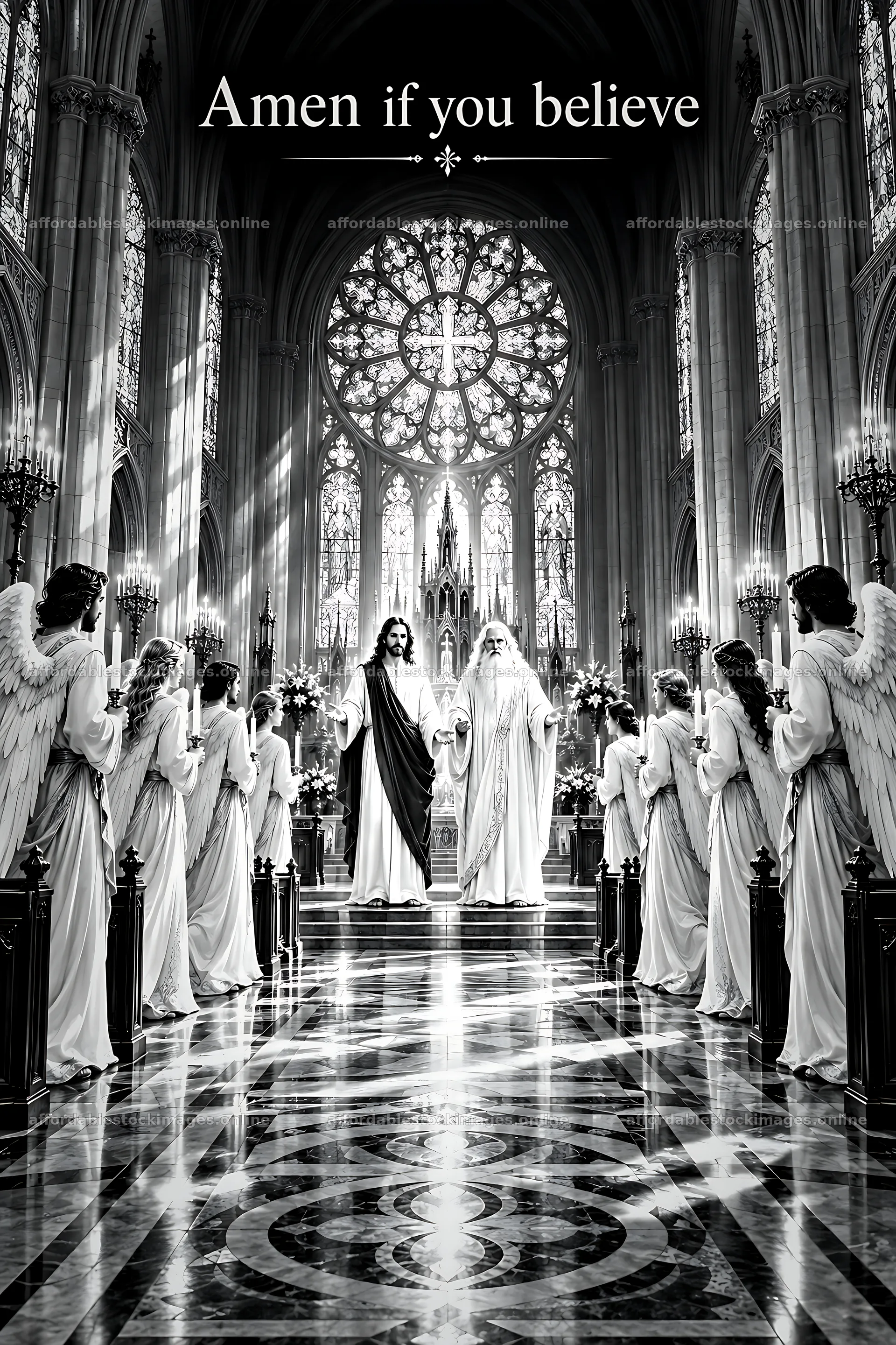 Light streaming through the cathedral windows – stock images 6480x9722