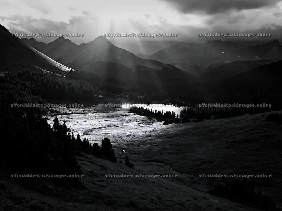 Light rays over Sunshine Meadows in Banff National Park – stock images 9174x6866