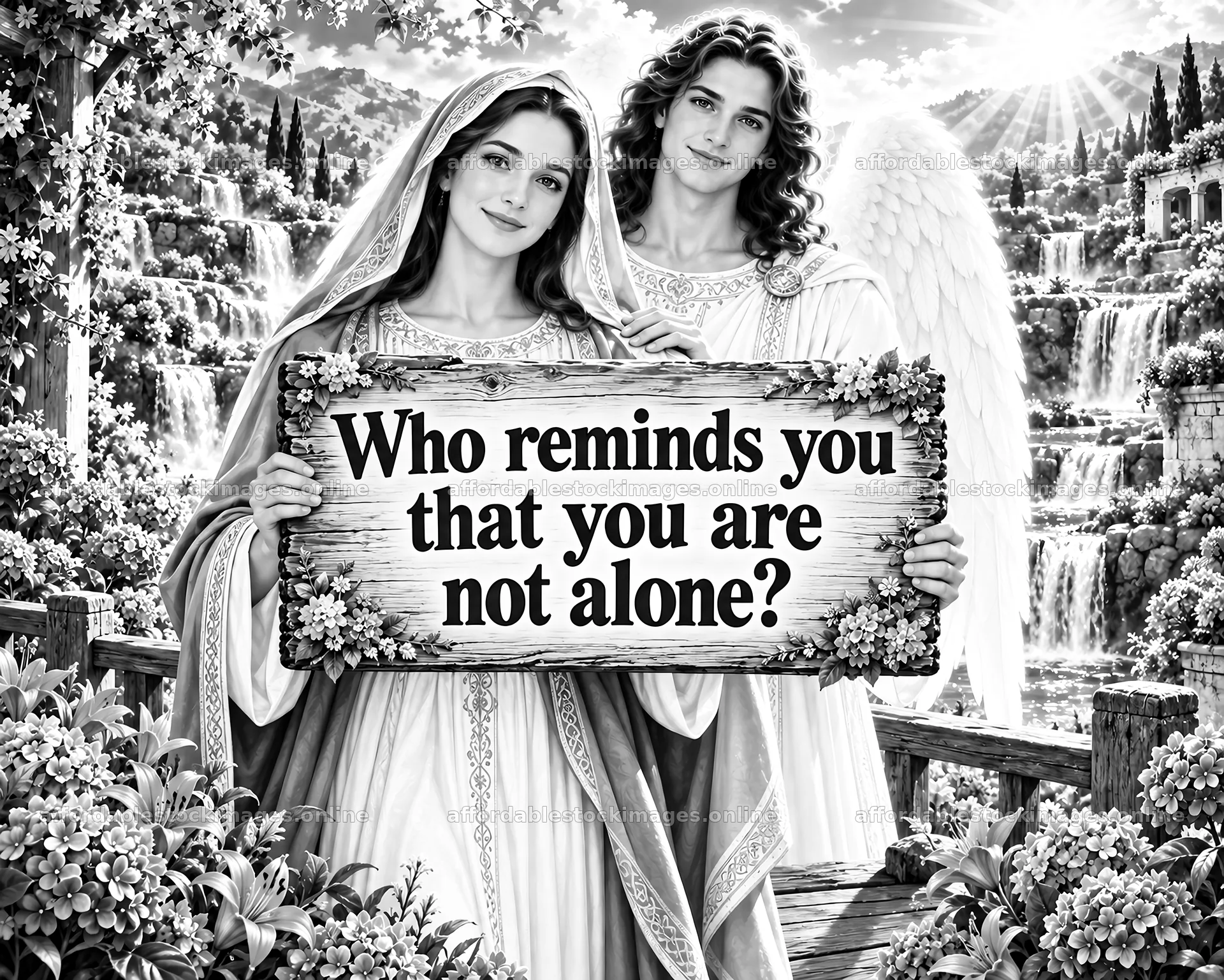 Jesus Christ reminds you that you are not alone – stock images 8659x6930