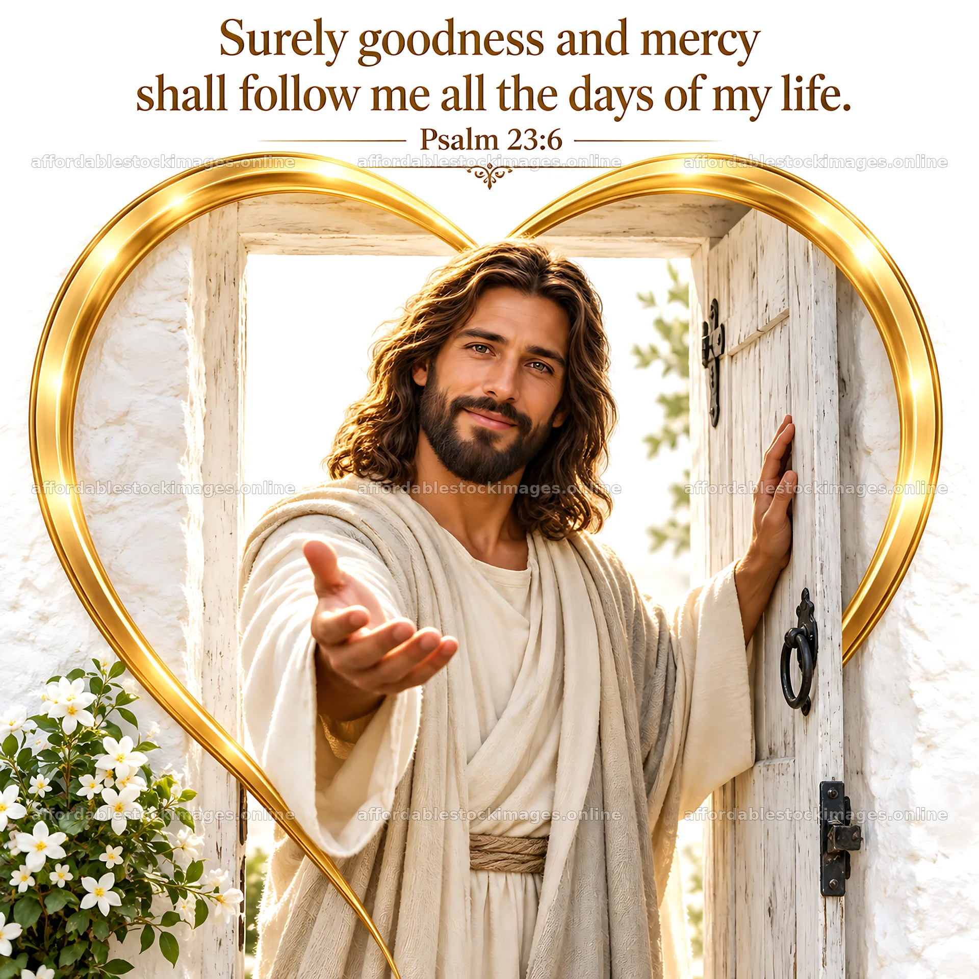 Jesus Christ welcoming with open arms – stock images 7746x7746