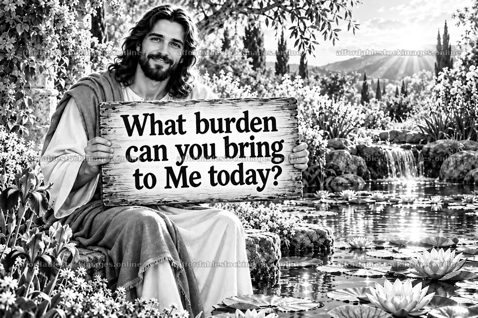 Jesus Christ welcoming the viewer with a comforting message – stock images 9487x6325