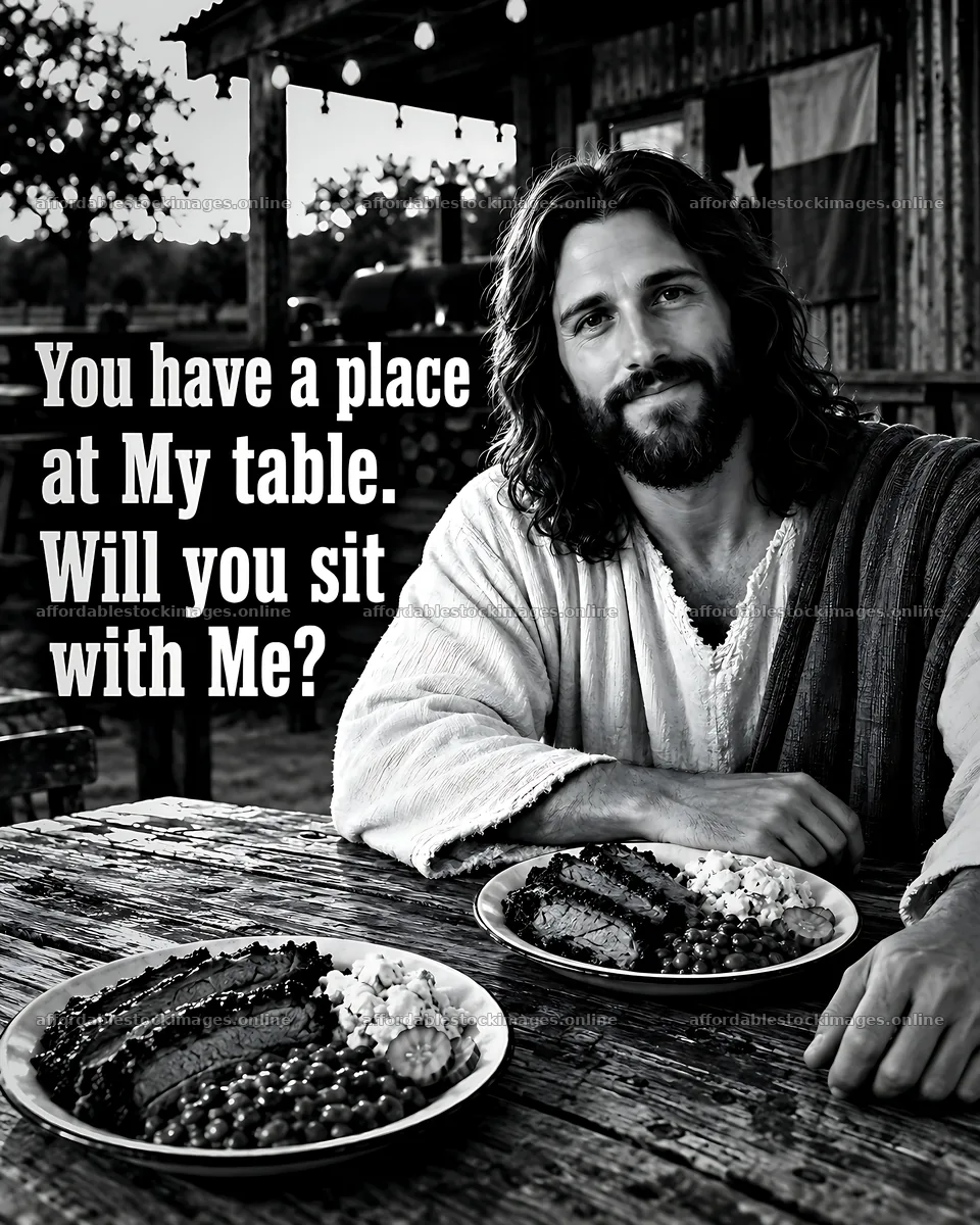 You have a place at my table for the barbecue gathering – stock images 7100x8872
