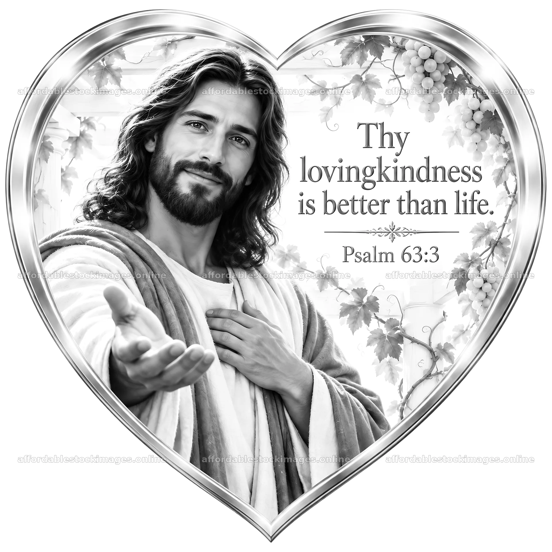Jesus Christ offering kindness with a welcoming gesture – stock images 7746x7746