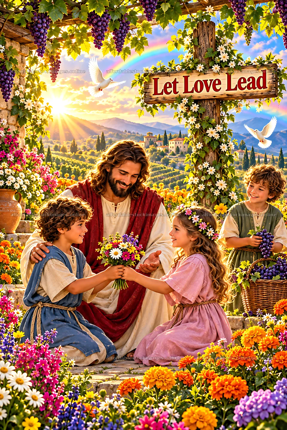 Reconciliation in the vineyard – stock images 6480x9722