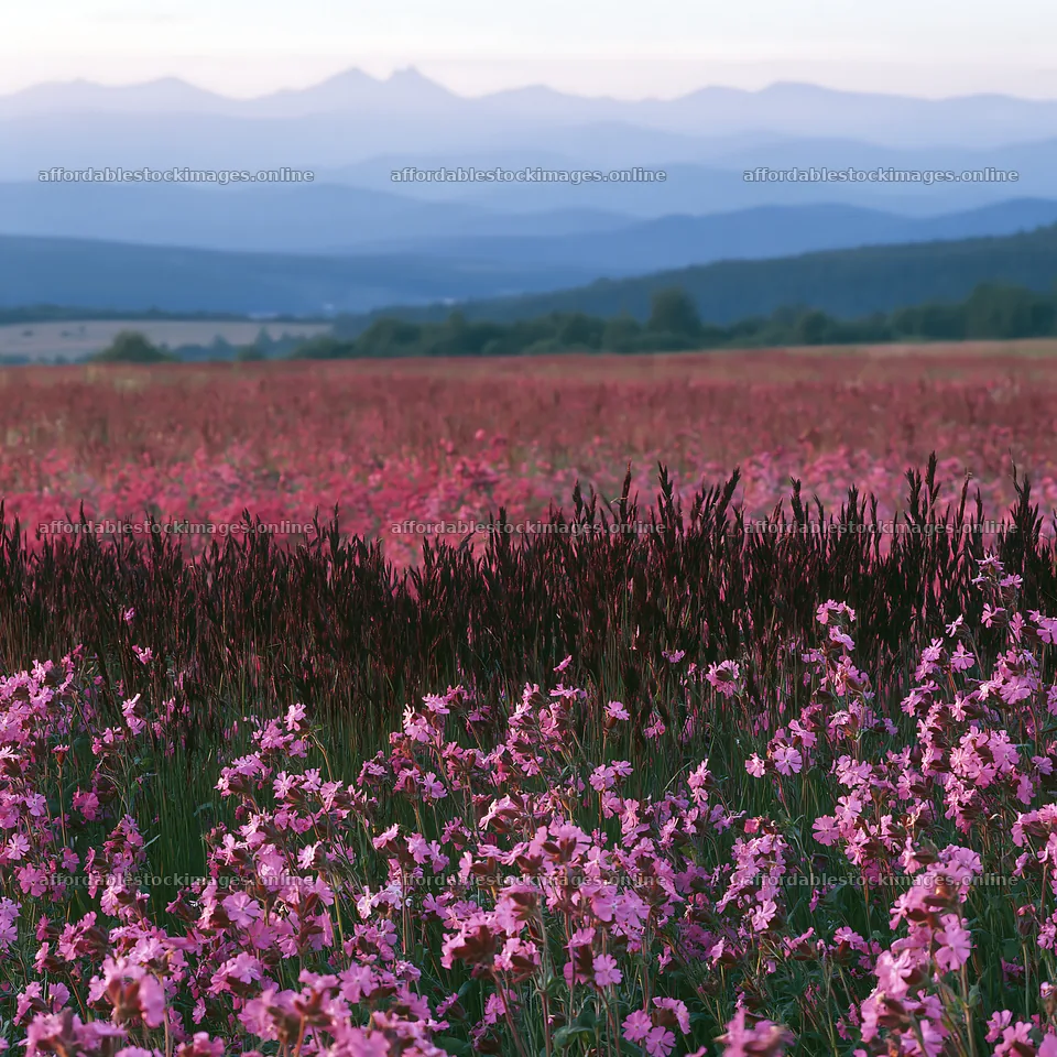 Slovak meadow with wildflowers in the Carpathian valley – stock images 7938x7938