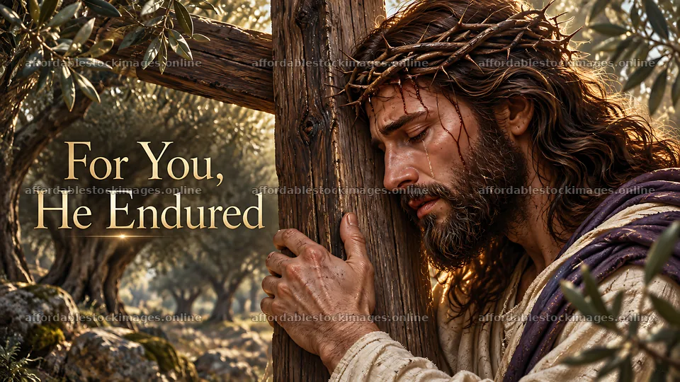 For you he endured – stock images 10580x5954