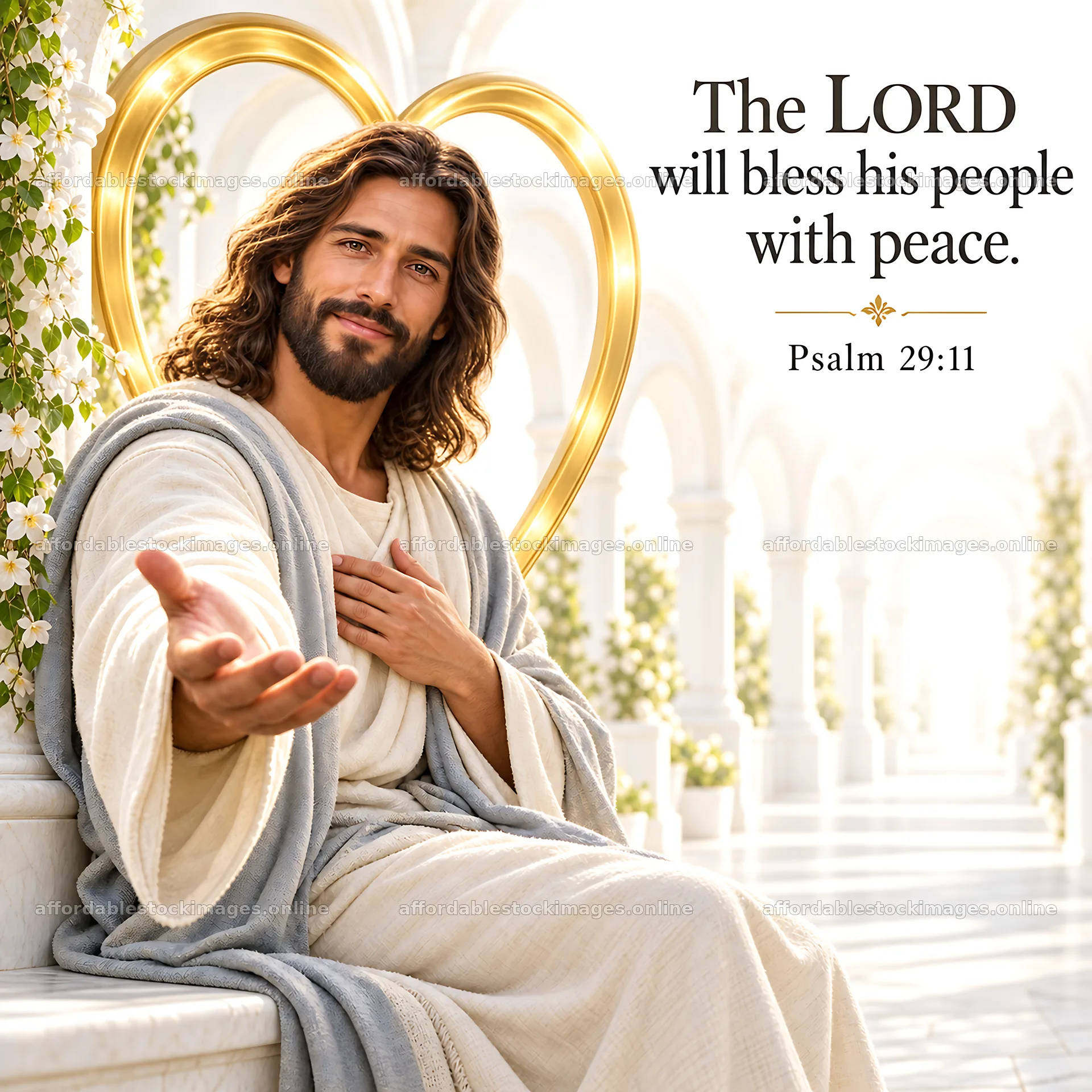 Jesus Christ welcomes with love and assurance – stock images 7746x7746