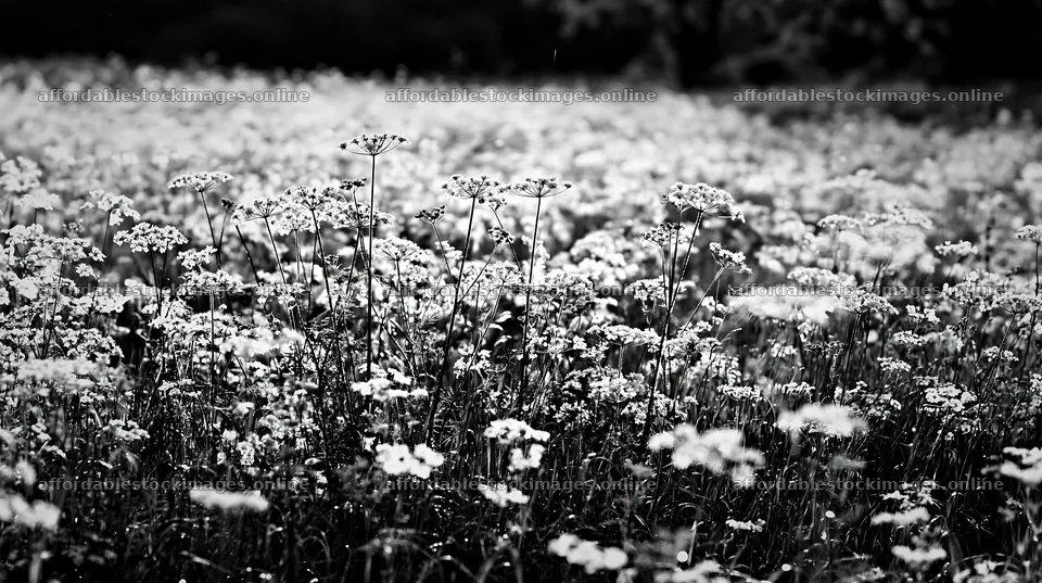 Meadow whiteout with blooming flowers in the sunlight – stock images 10608x5938
