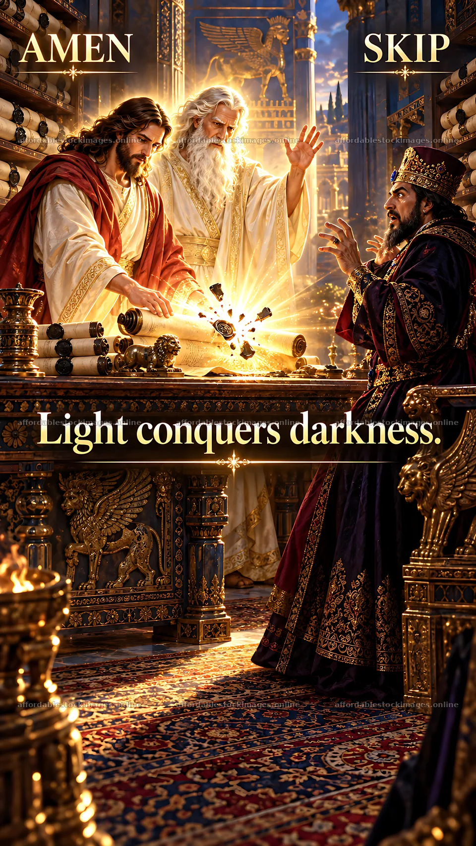 Jesus Christ and God the Father share divine wisdom – stock images 5954x10580