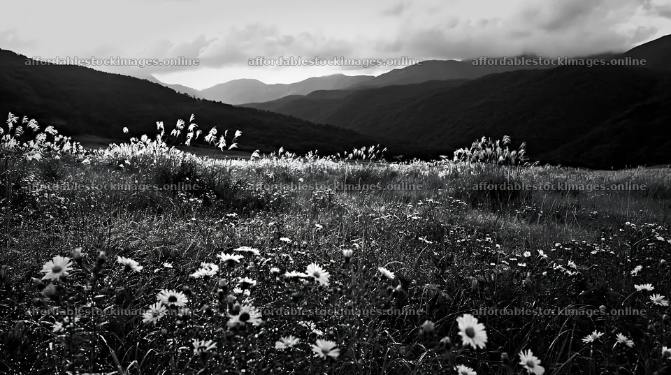 Biodiverse Nagano silver grass meadow dew shows green landscape – stock images 10608x5938