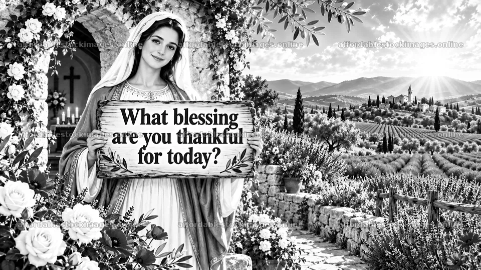 Jesus Christ asking what blessing you are thankful for today – stock images 10324x5812