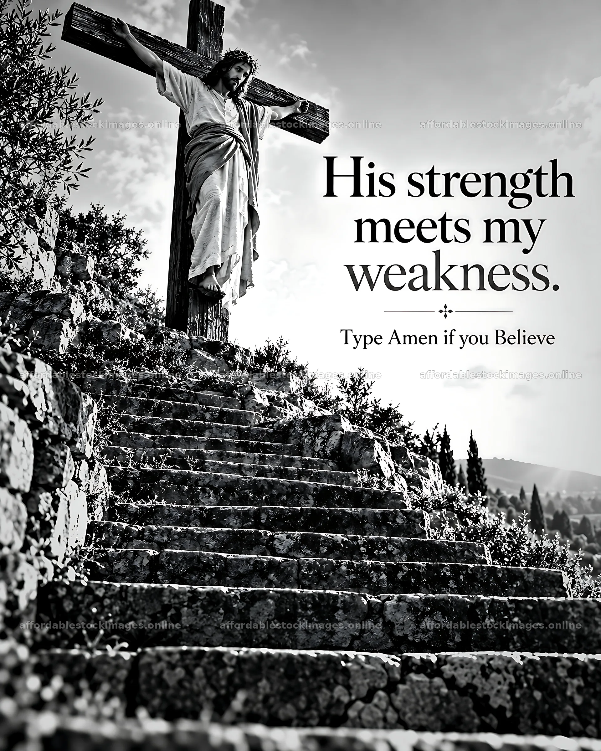 Strength on the stone steps – stock images 7100x8872