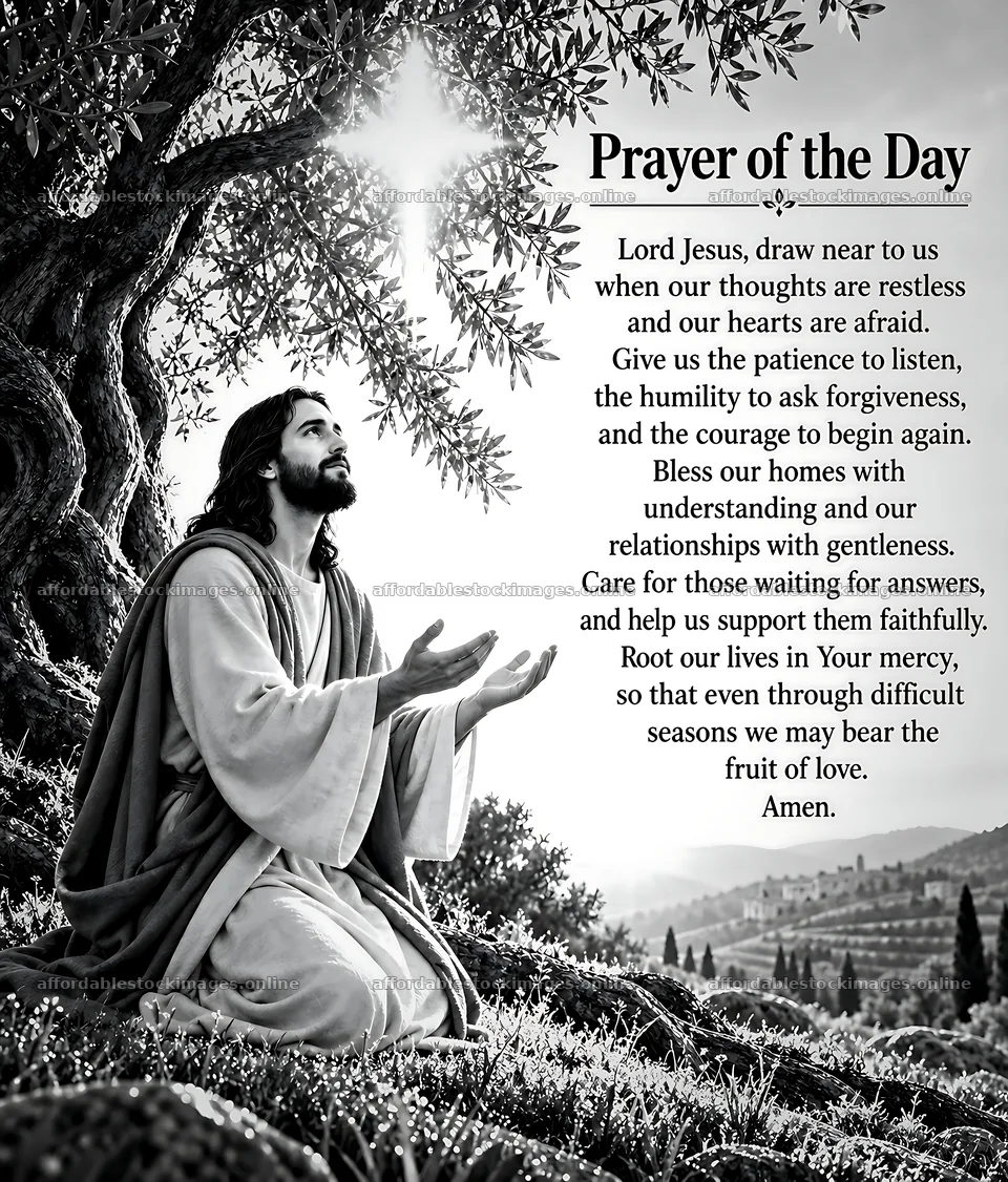 Mercy in the olive grove – stock images 7330x8596