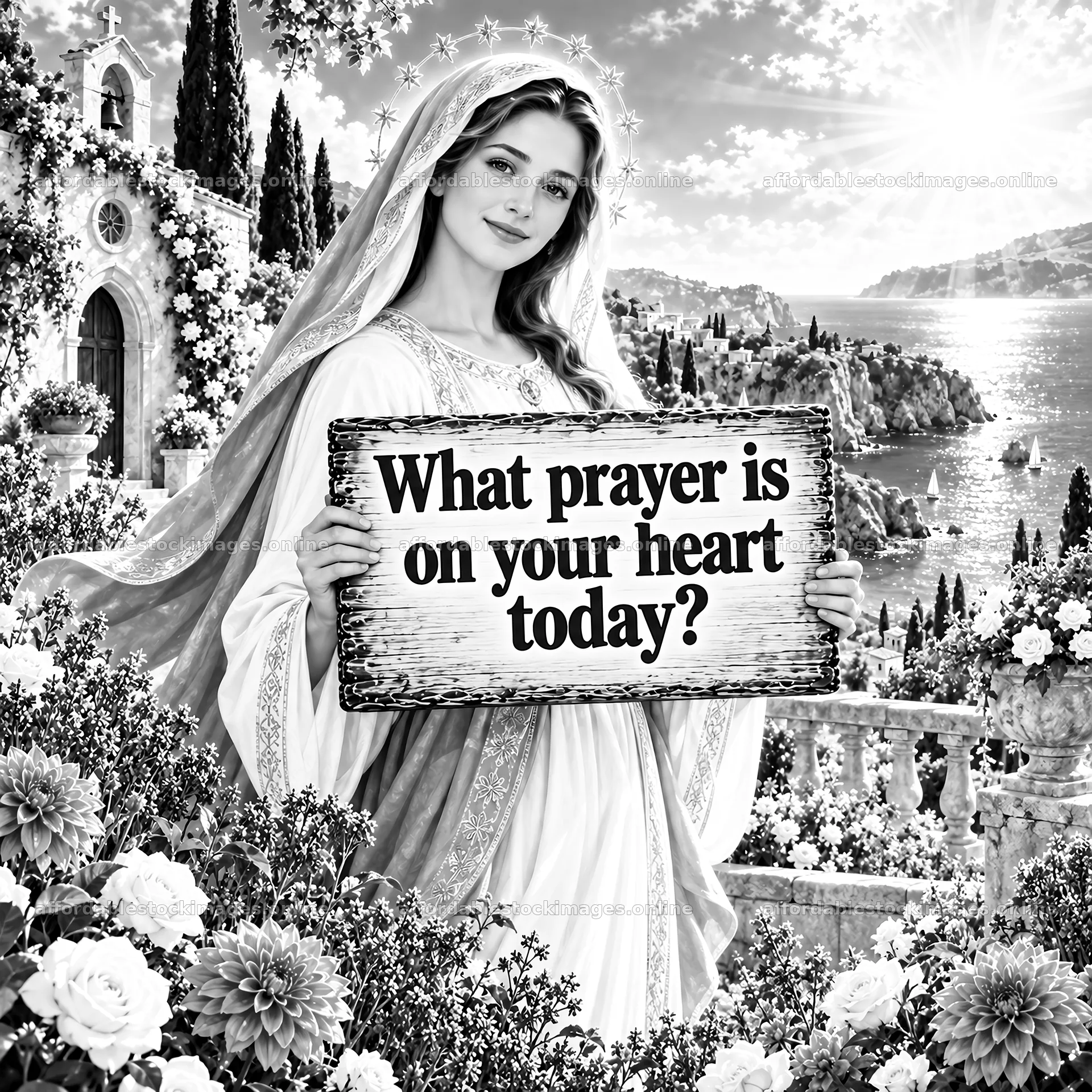 Jesus Christ sharing a prayerful moment in a garden setting – stock images 7746x7746