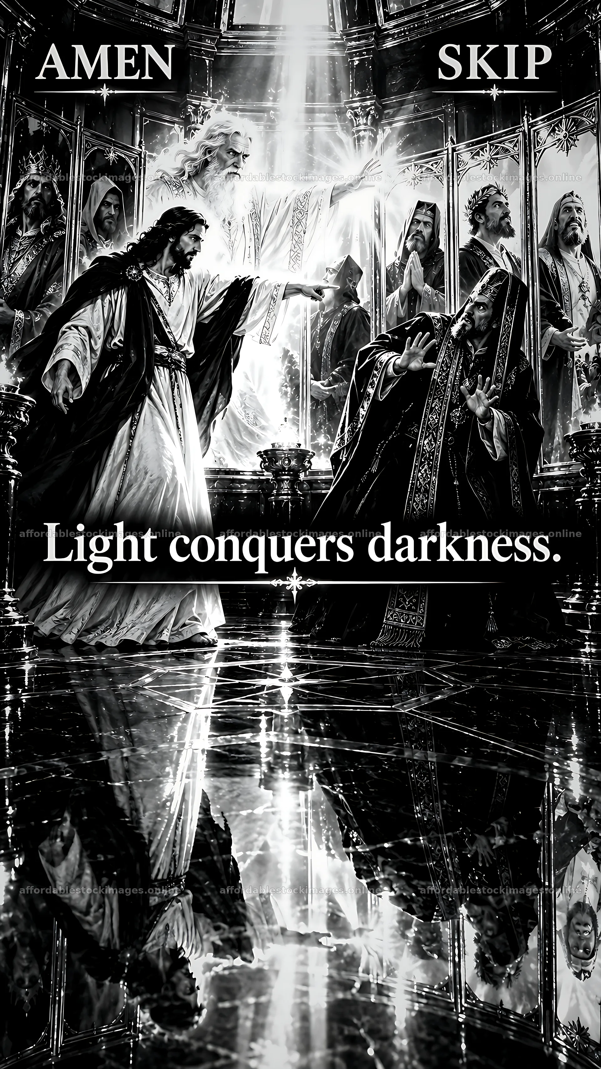 Jesus Christ sharing light and comfort with others – stock images 5954x10580