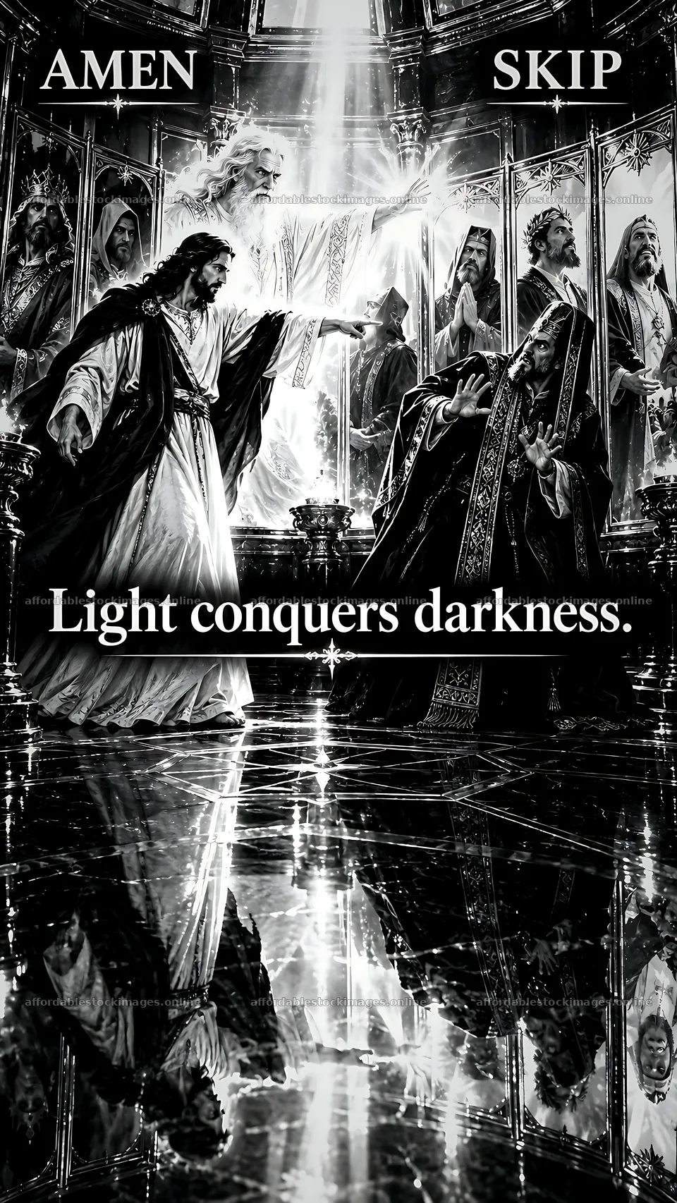 Jesus Christ sharing light and comfort with others – stock images 5954x10580