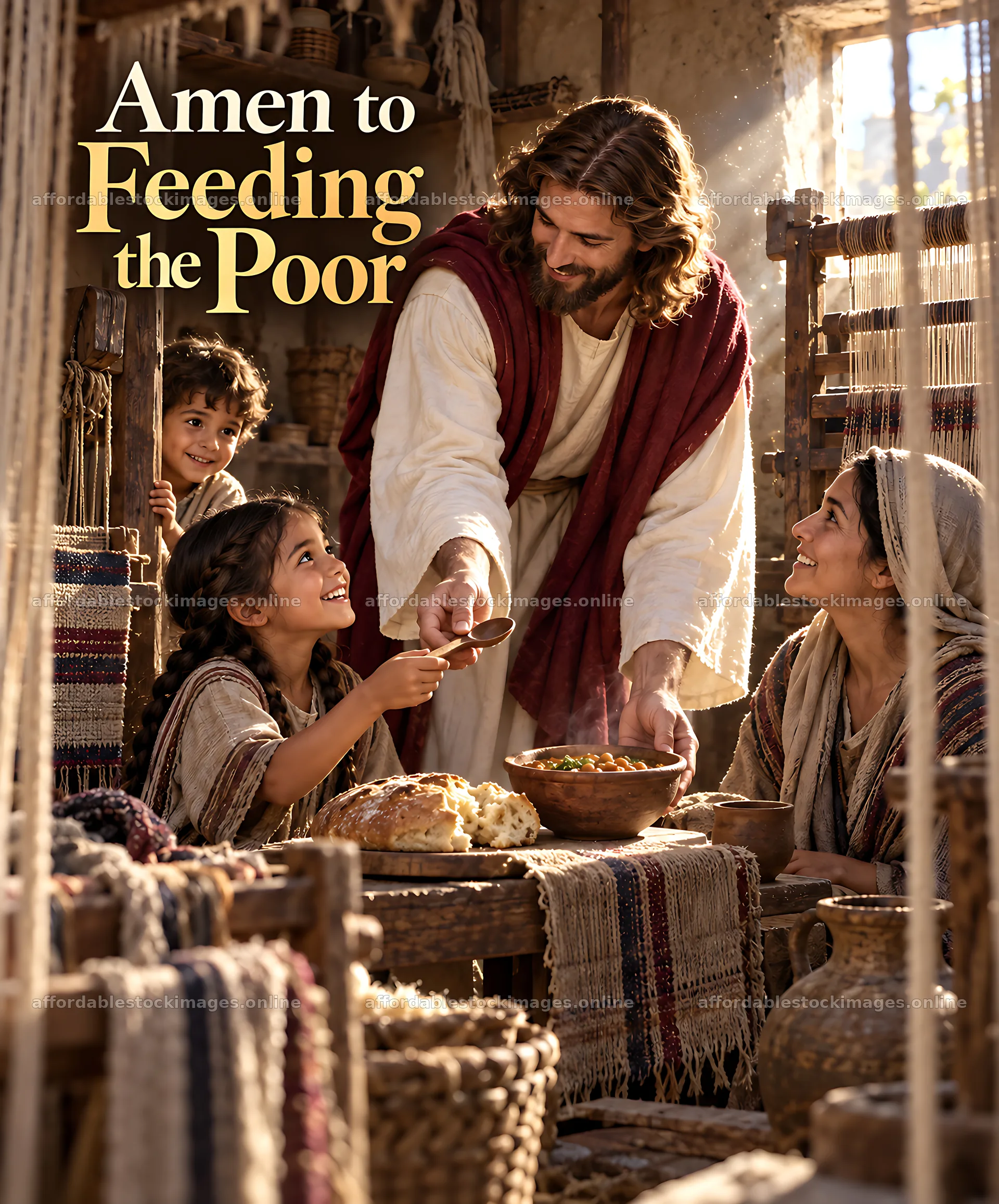 Food for the Weaver's Family in a traditional setting – stock images 7228x8716