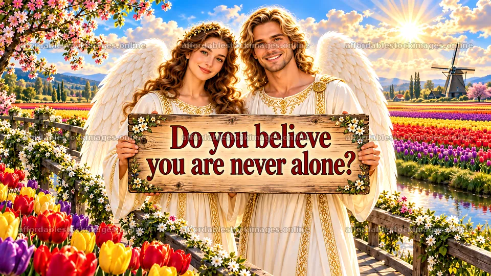 Jesus Christ comforting with a message of never being alone – stock images 10324x5812