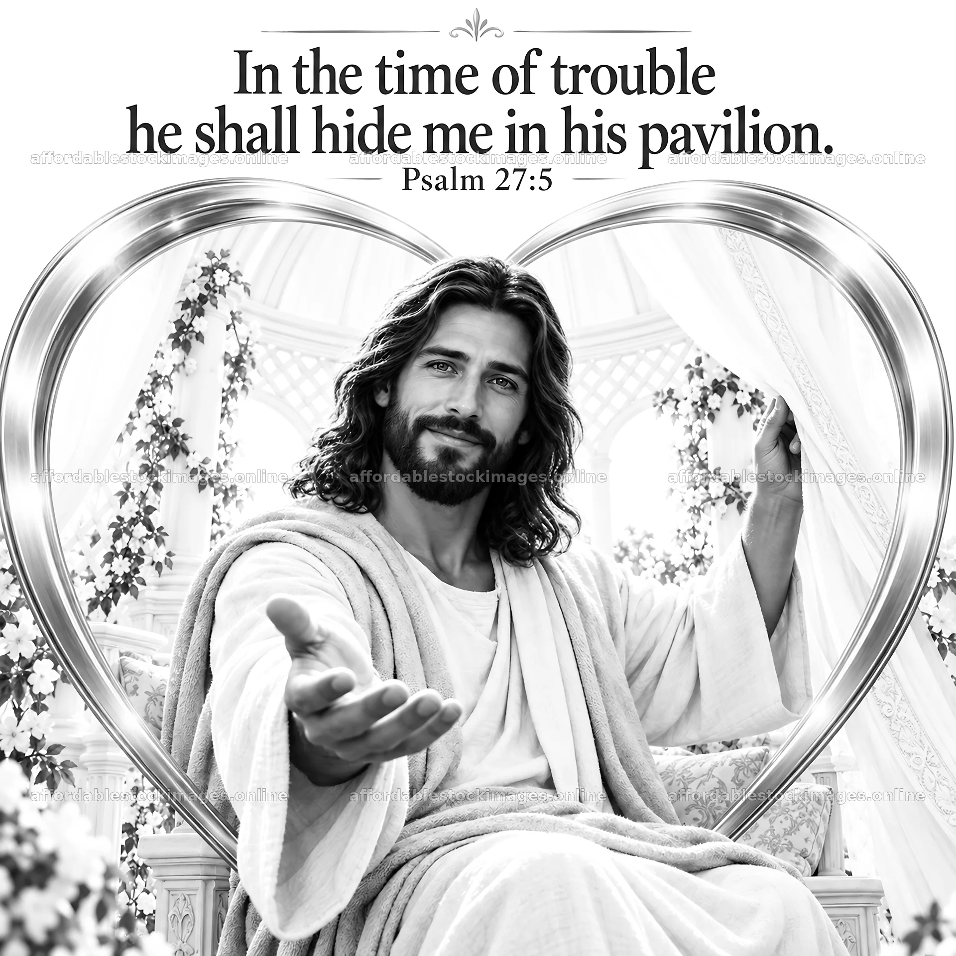 Jesus Christ offering comfort in a time of trouble – stock images 7746x7746