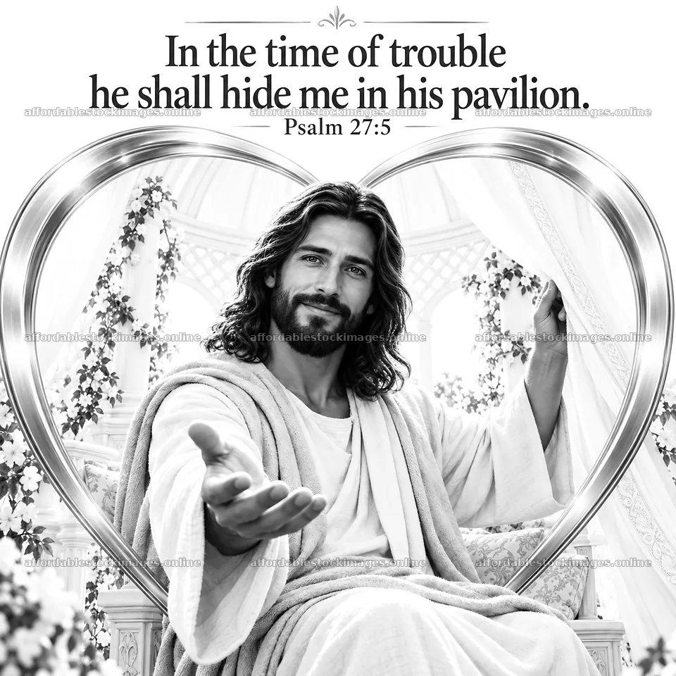 Jesus Christ offering comfort in a time of trouble – stock images 7746x7746