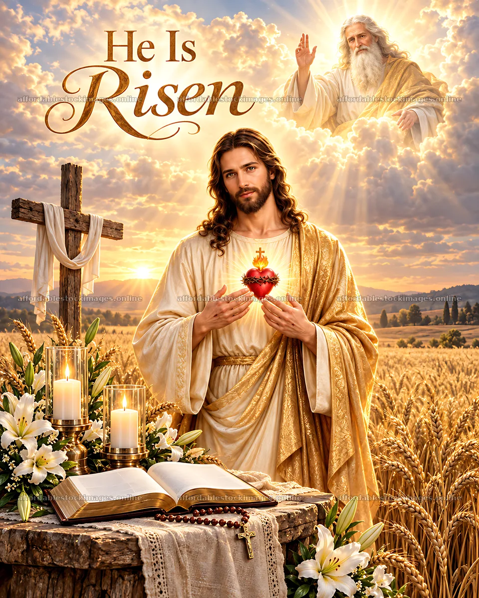 Risen among the wheat fields – stock images 7100x8872