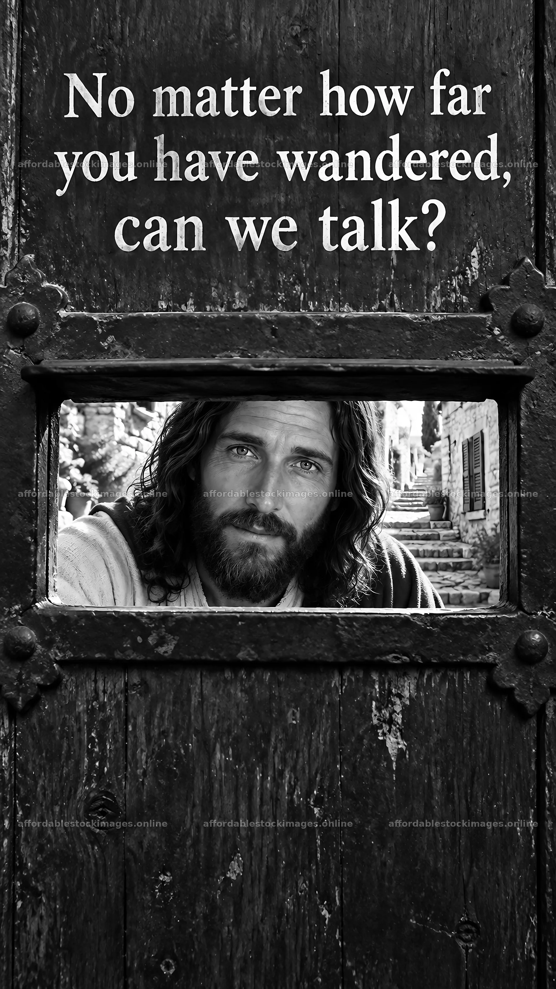Jesus Christ asking, can we talk? – stock images 5811x10326