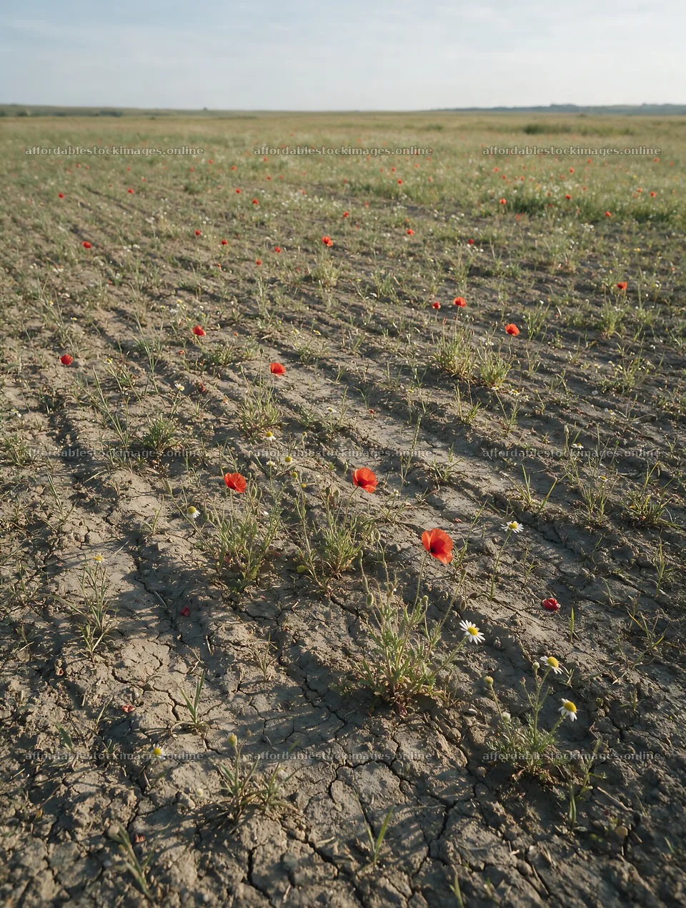 Rewilding meadow with wildflowers in a dry field – stock images 6898x9134