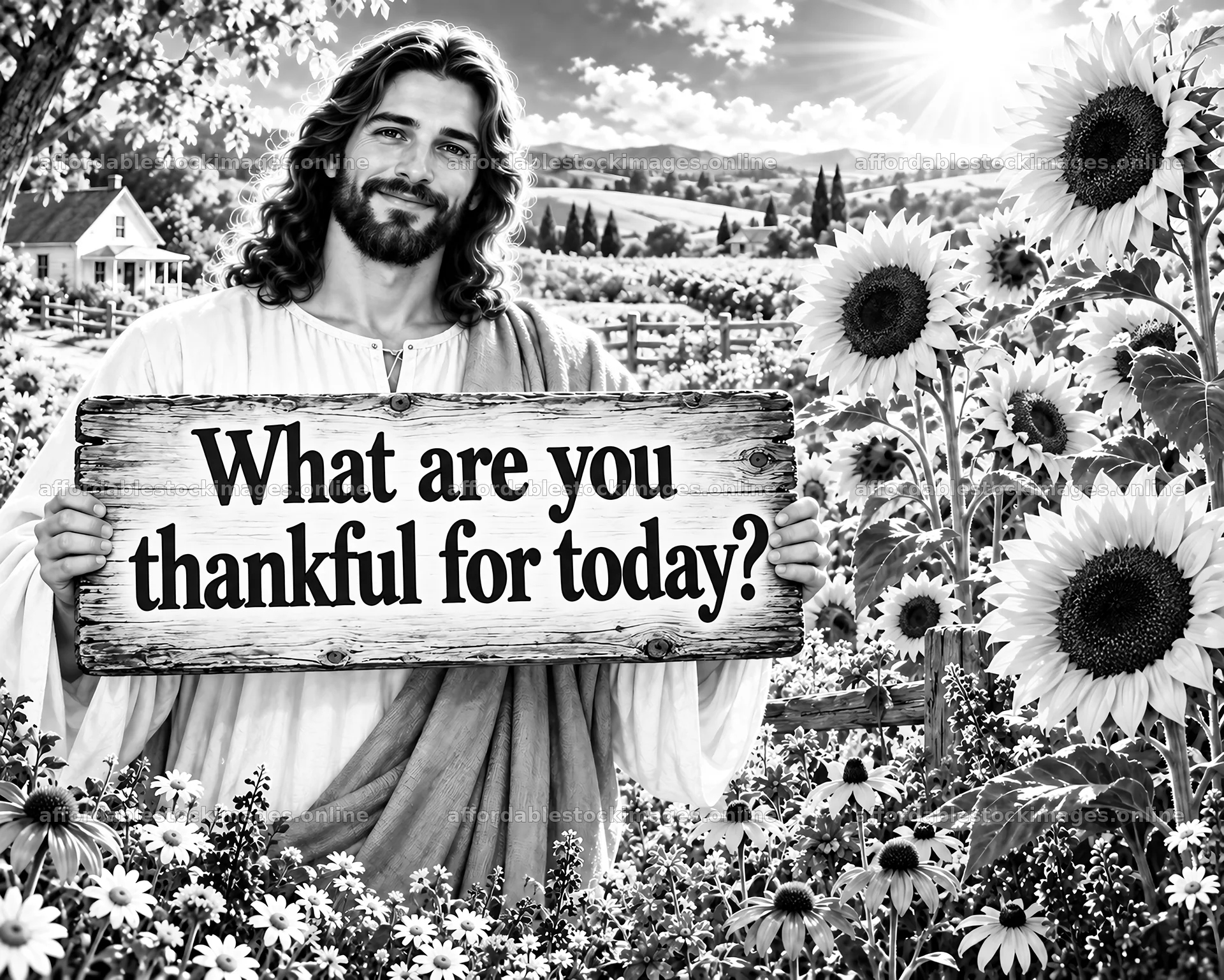 Jesus Christ asks, what are you thankful for today? – stock images 8659x6930