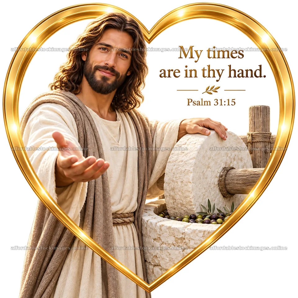 Jesus Christ extending his hand with a comforting gesture – stock images 7746x7746