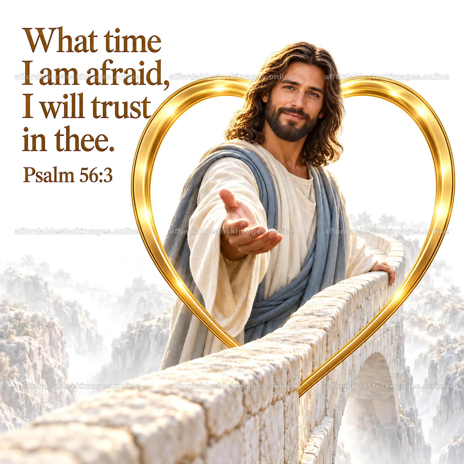 Jesus Christ extending a hand in comfort and reassurance – stock images 7746x7746