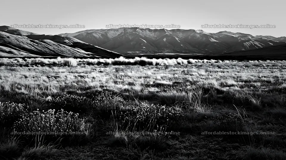 Frosty meadow at sunrise with mountains in the background – stock images 10608x5938