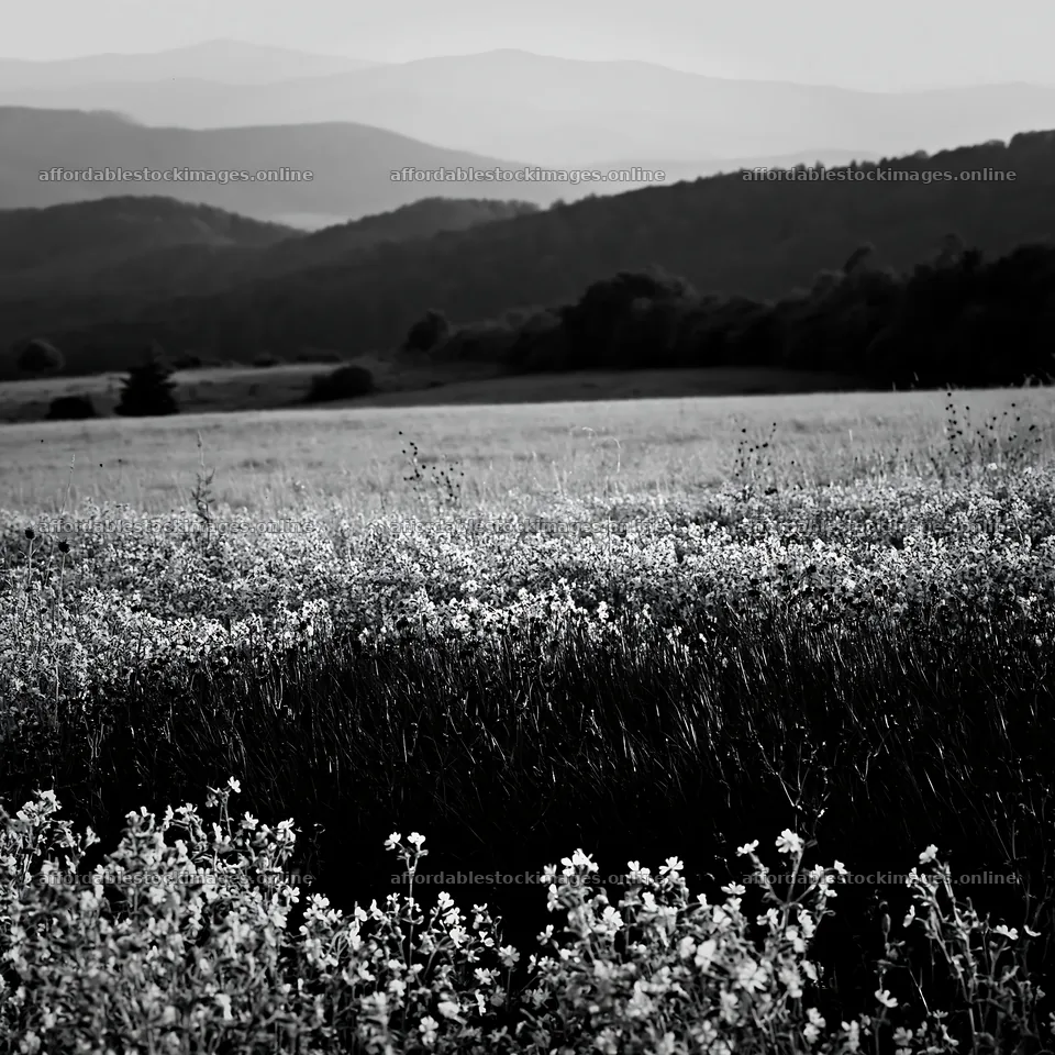 Slovak meadow across Carpathian valley with flowers and – stock images 7938x7938