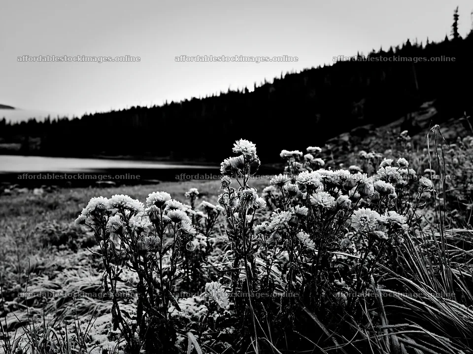 Lakeside meadow after first snowfall in winter – stock images 9174x6866
