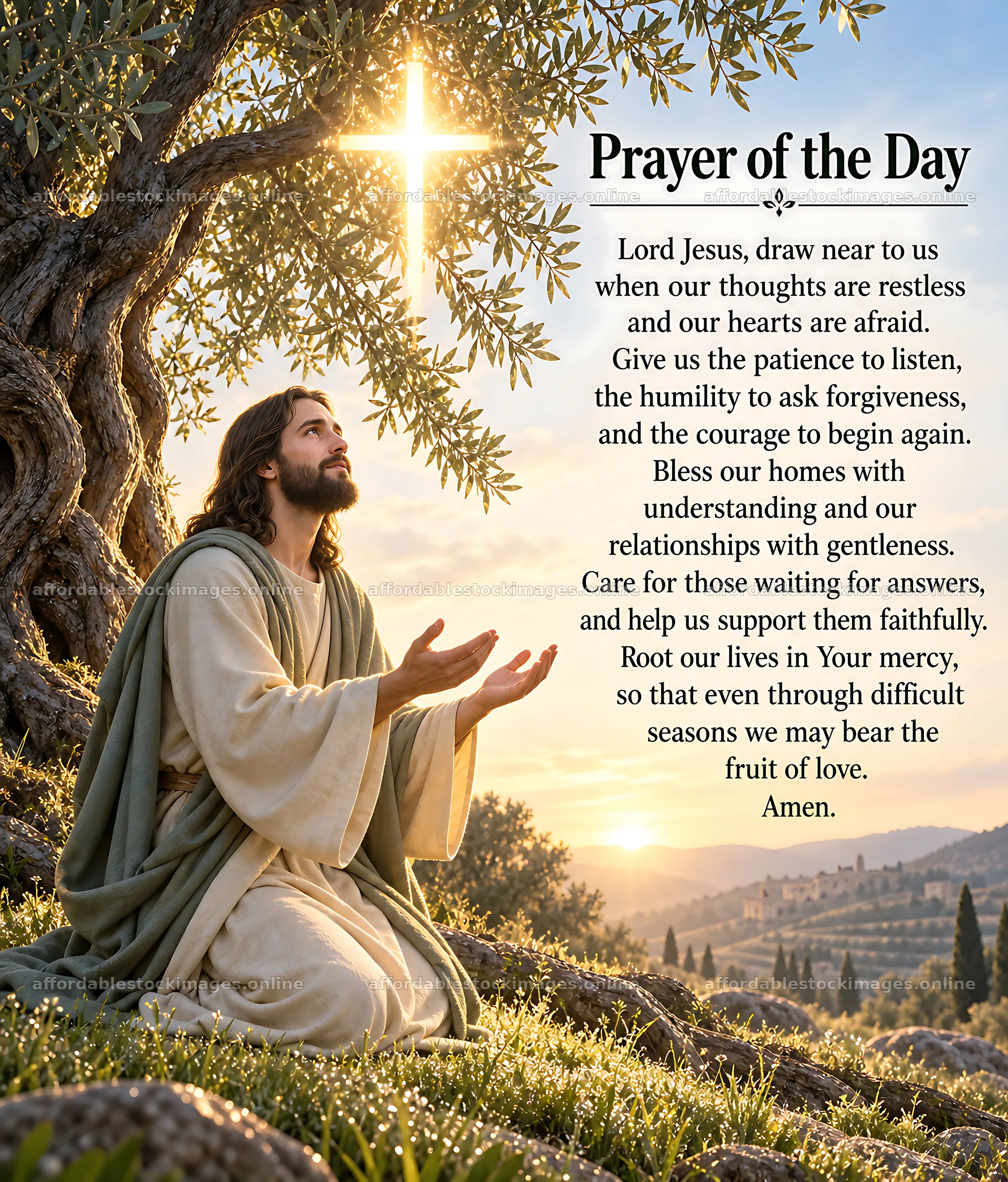 Mercy in the olive grove – stock images 7330x8596