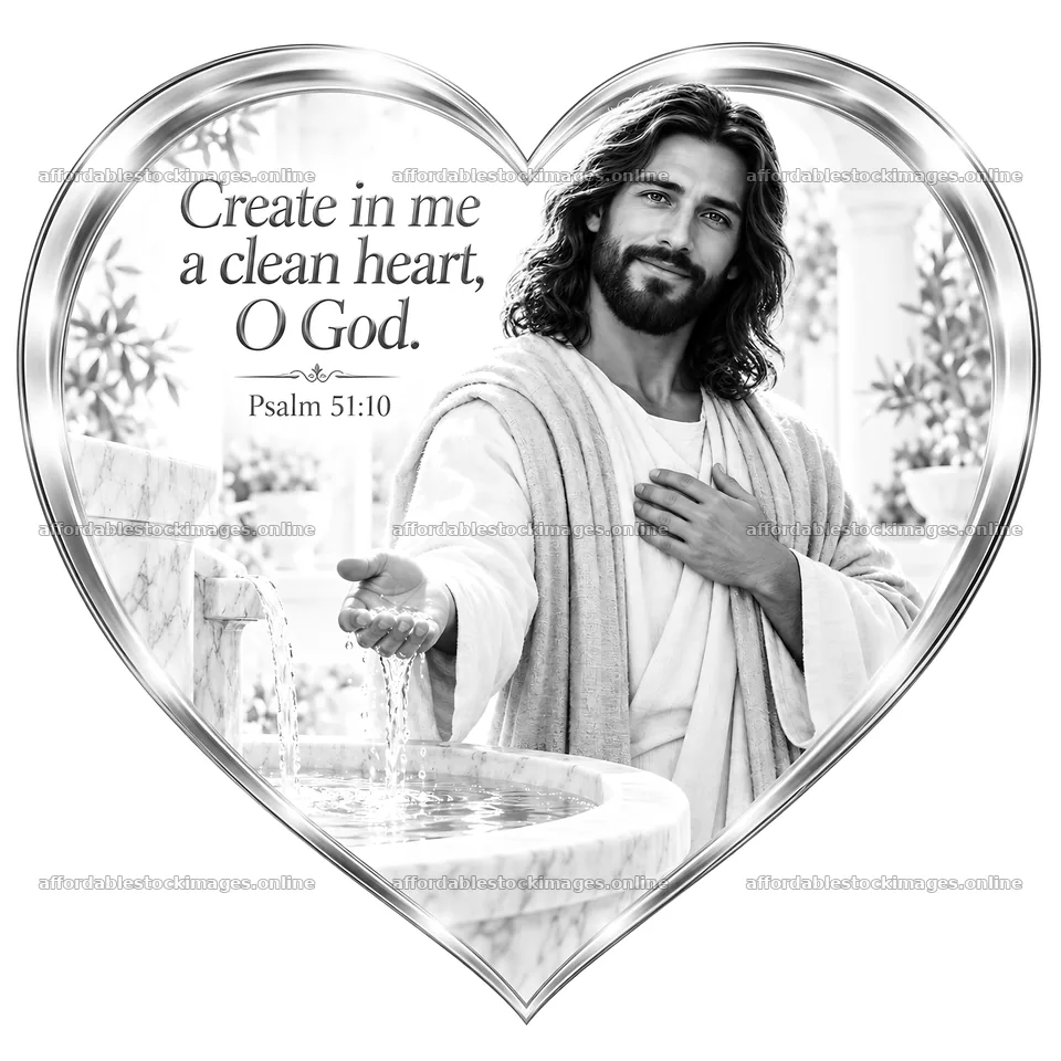 Jesus Christ inviting with a message of purity and renewal – stock images 7746x7746
