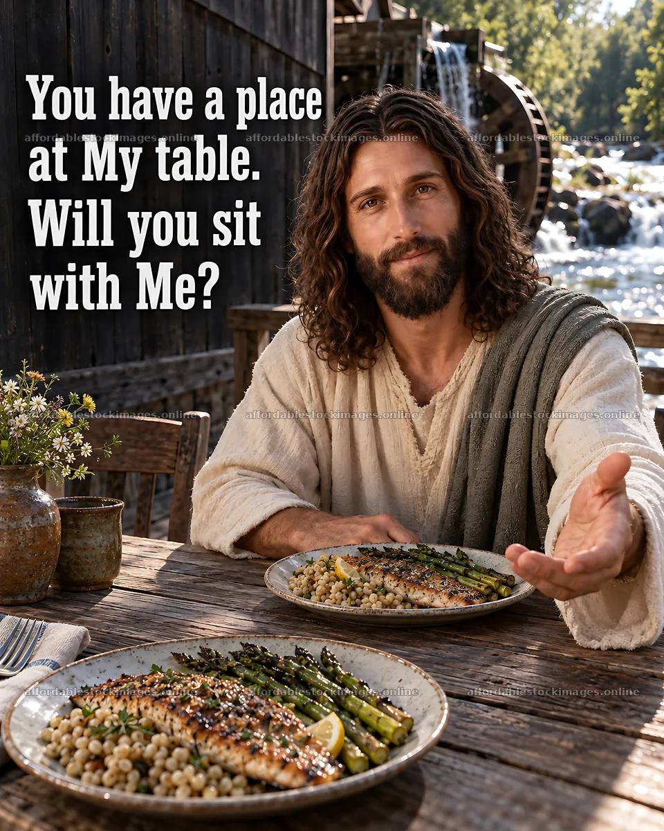 Lunch invitation at the Riverside Mill – stock images 7100x8872