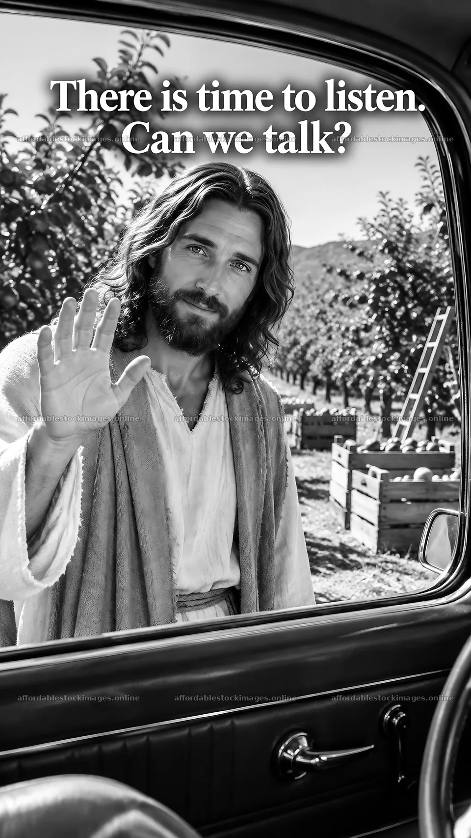 Jesus Christ invites a conversation with open hands – stock images 5811x10326