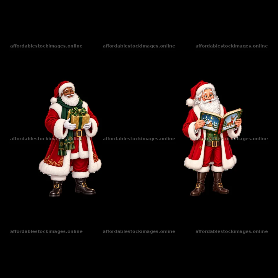 Two isolated cartoon figure stickers – stock images 7746x7746
