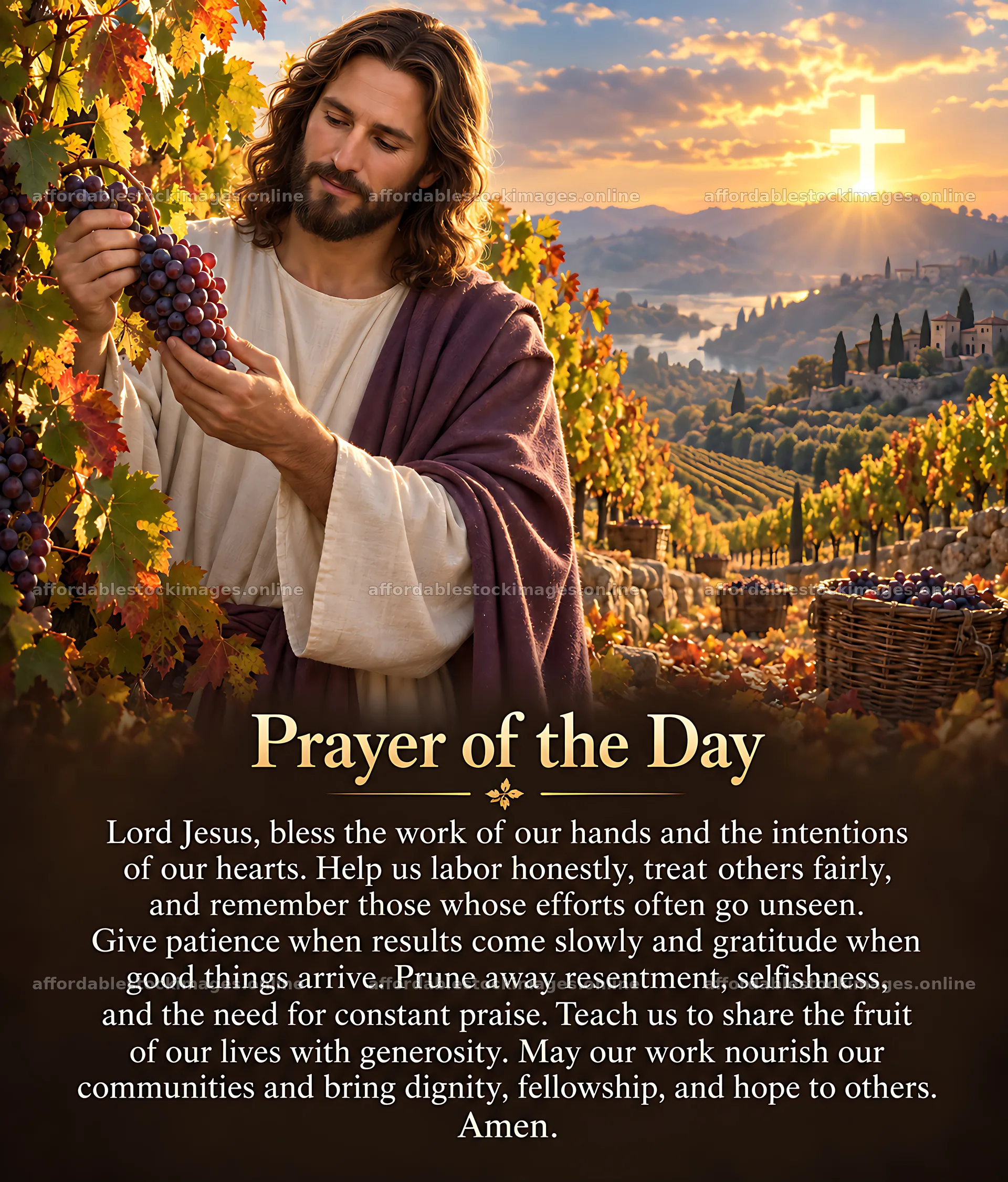 Blessing in the vineyard – stock images 7330x8596