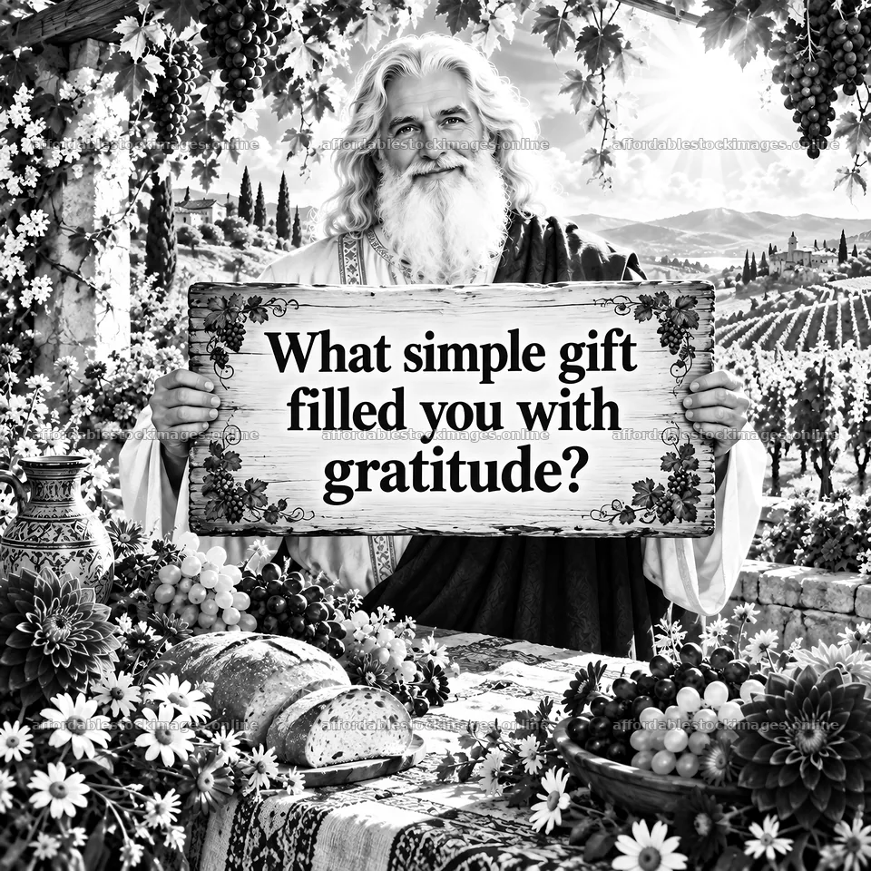 Jesus Christ shares a message of gratitude at a table – stock images 7746x7746