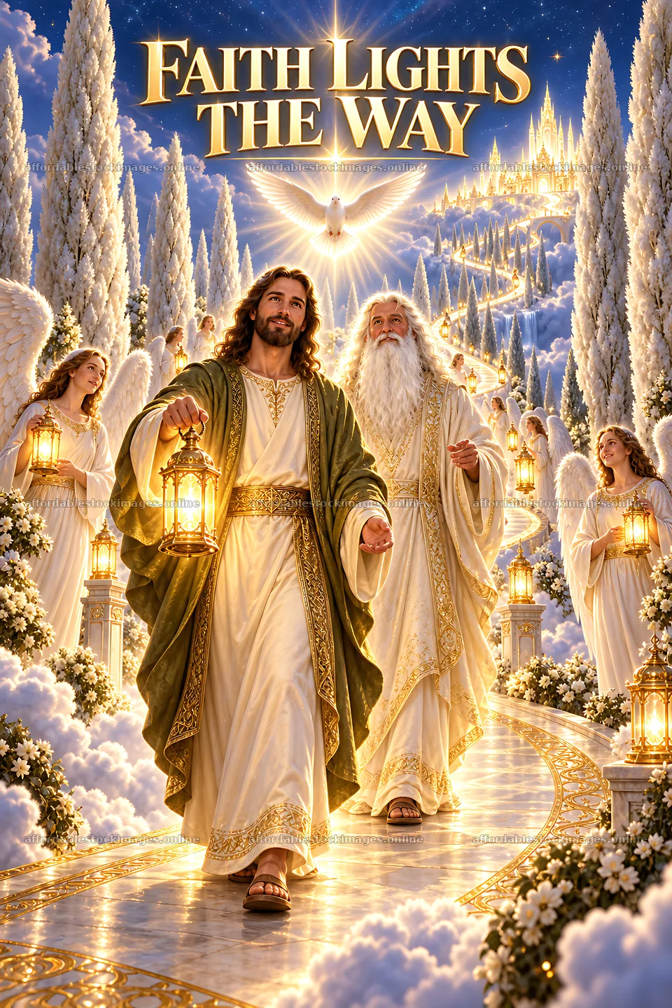 Faith lights the way in a beautiful heavenly scene – stock images 6480x9722