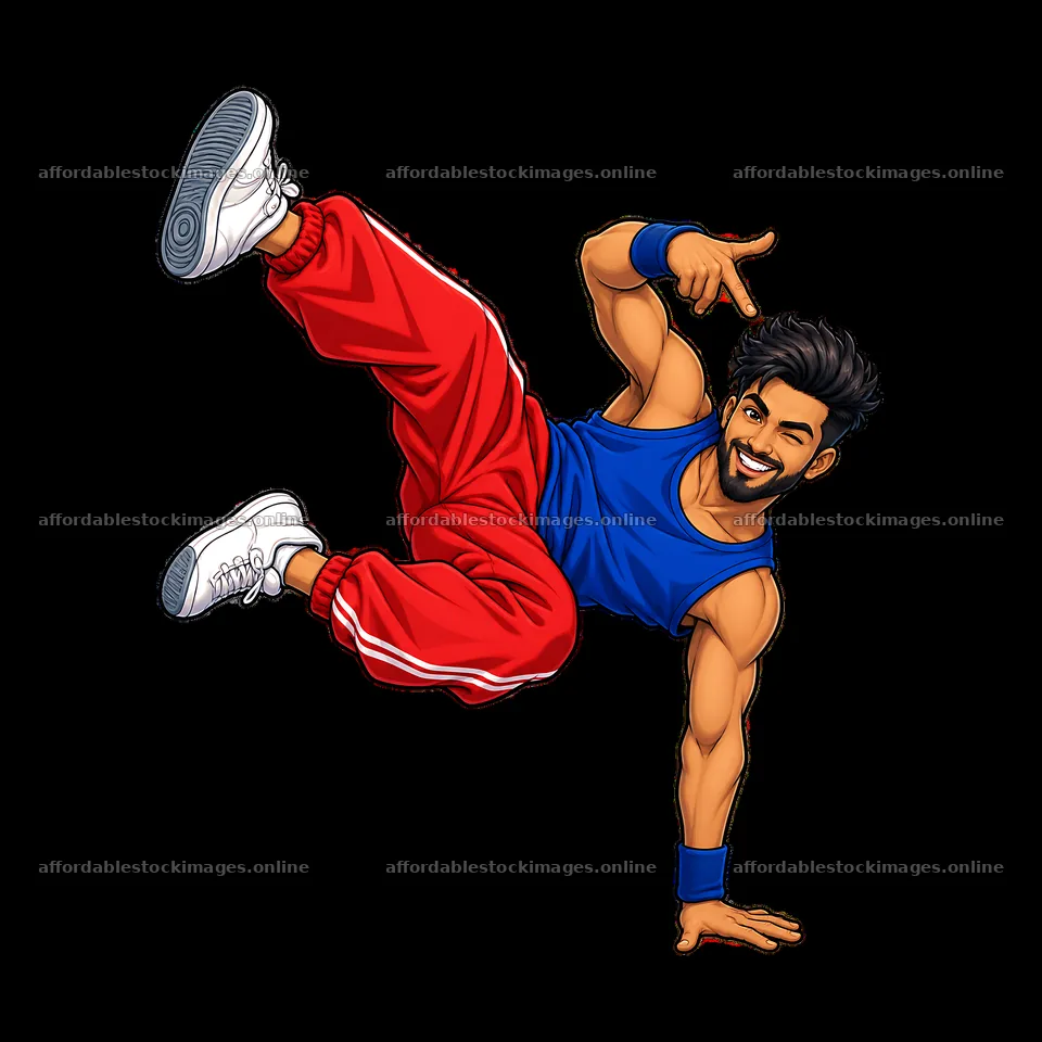 Hip-hop dancer performing a stylish breakdance move – stock images 7746x7746