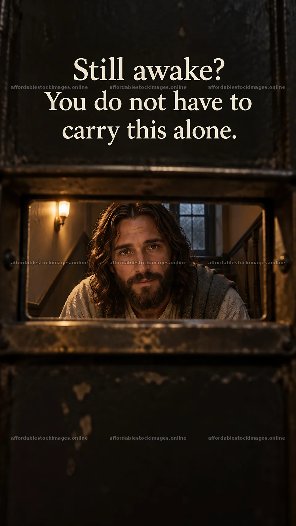 Jesus Christ offers comfort and support in a moment of need – stock images 5811x10326