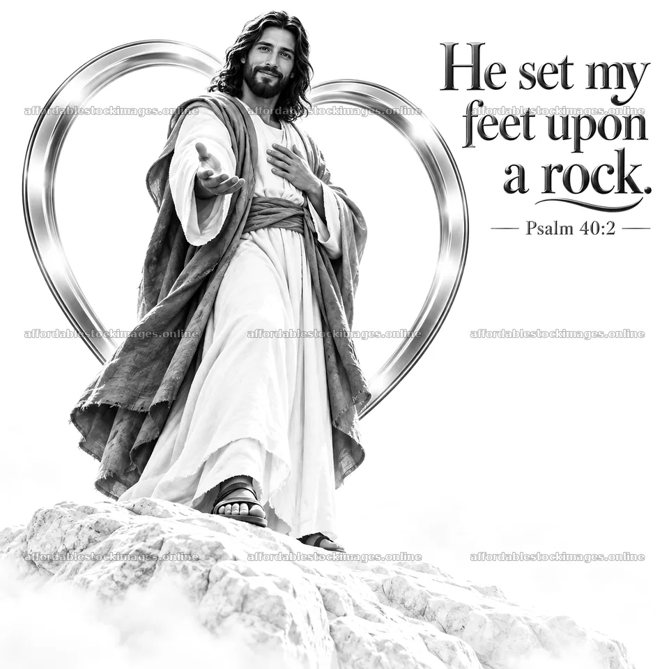 Jesus Christ extending his hand with a message of hope – stock images 7746x7746