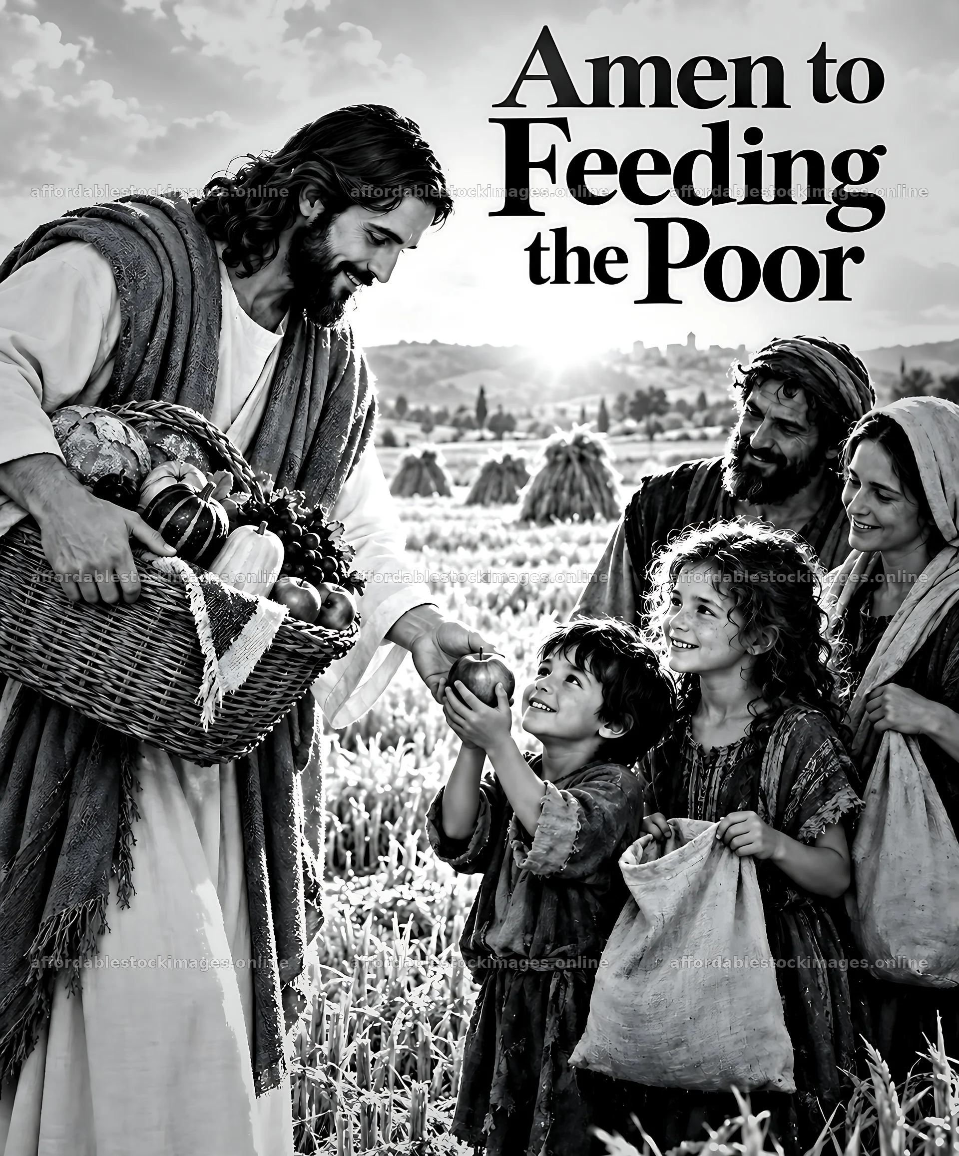 Feeding the poor with fresh produce and smiles – stock images 7228x8716