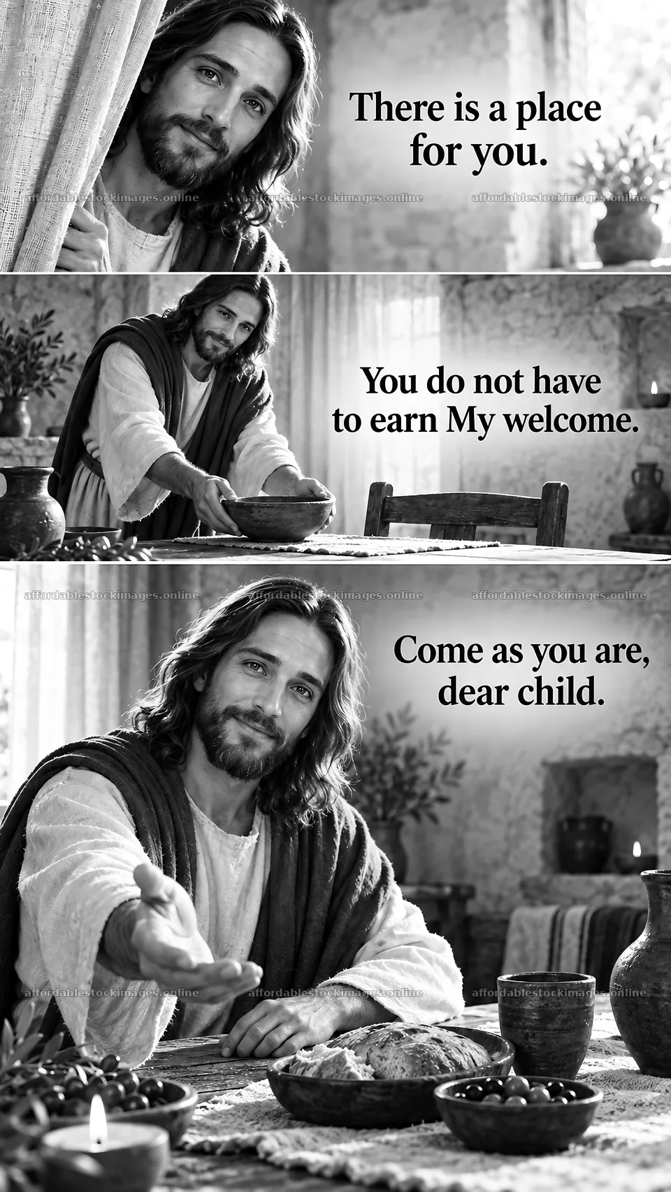 Jesus Christ welcomes you with open arms – stock images 5811x10326