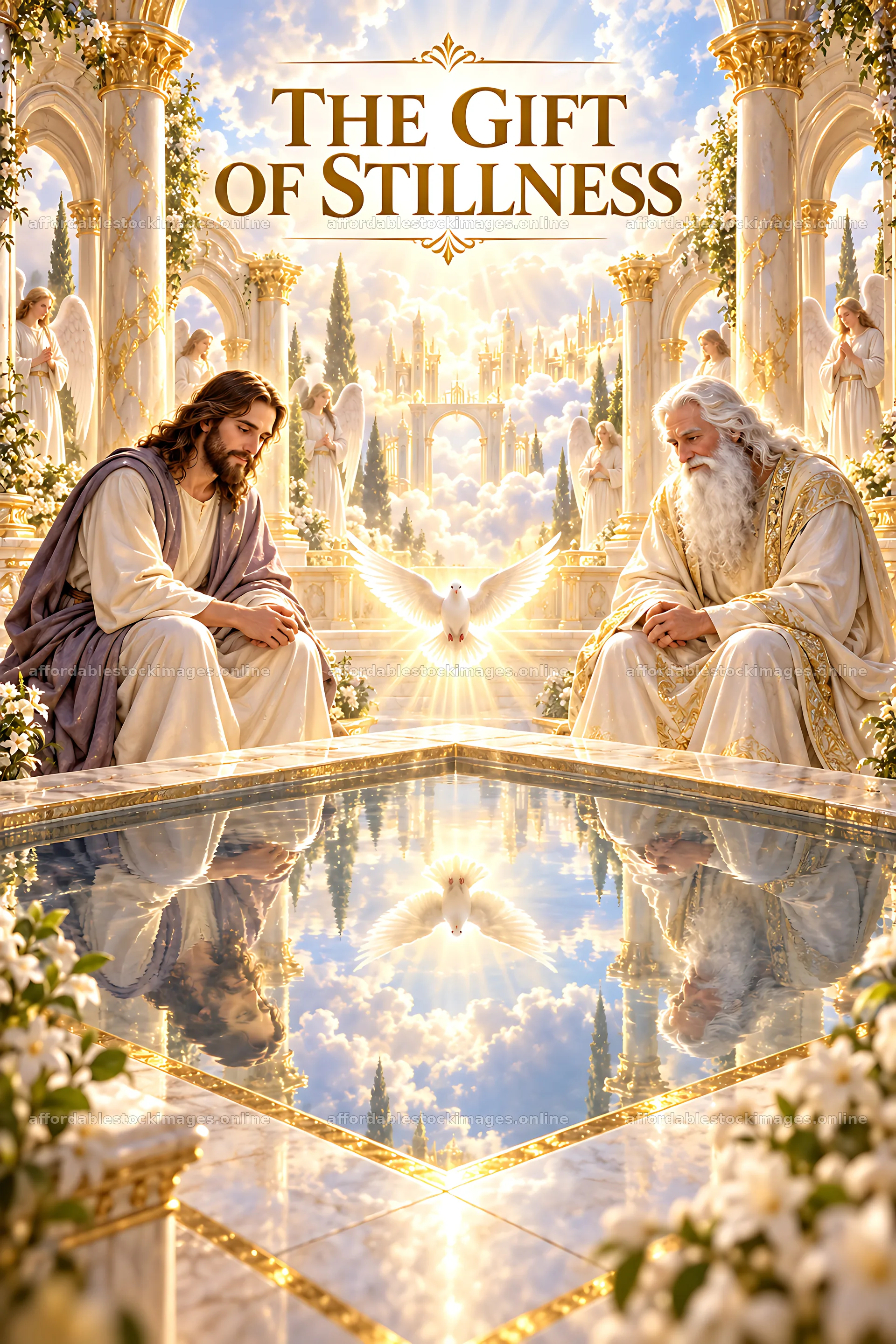 Gift of stillness in a sacred space – stock images 6480x9722