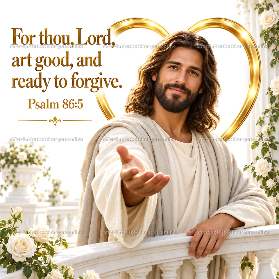Jesus Christ welcomes with open arms and shares compassion – stock images 7746x7746